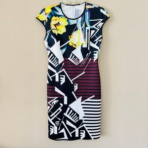 NWT Clover Canyon FLORAL RHYTHM CAP SLEEVE DRESS Size S Retail $277